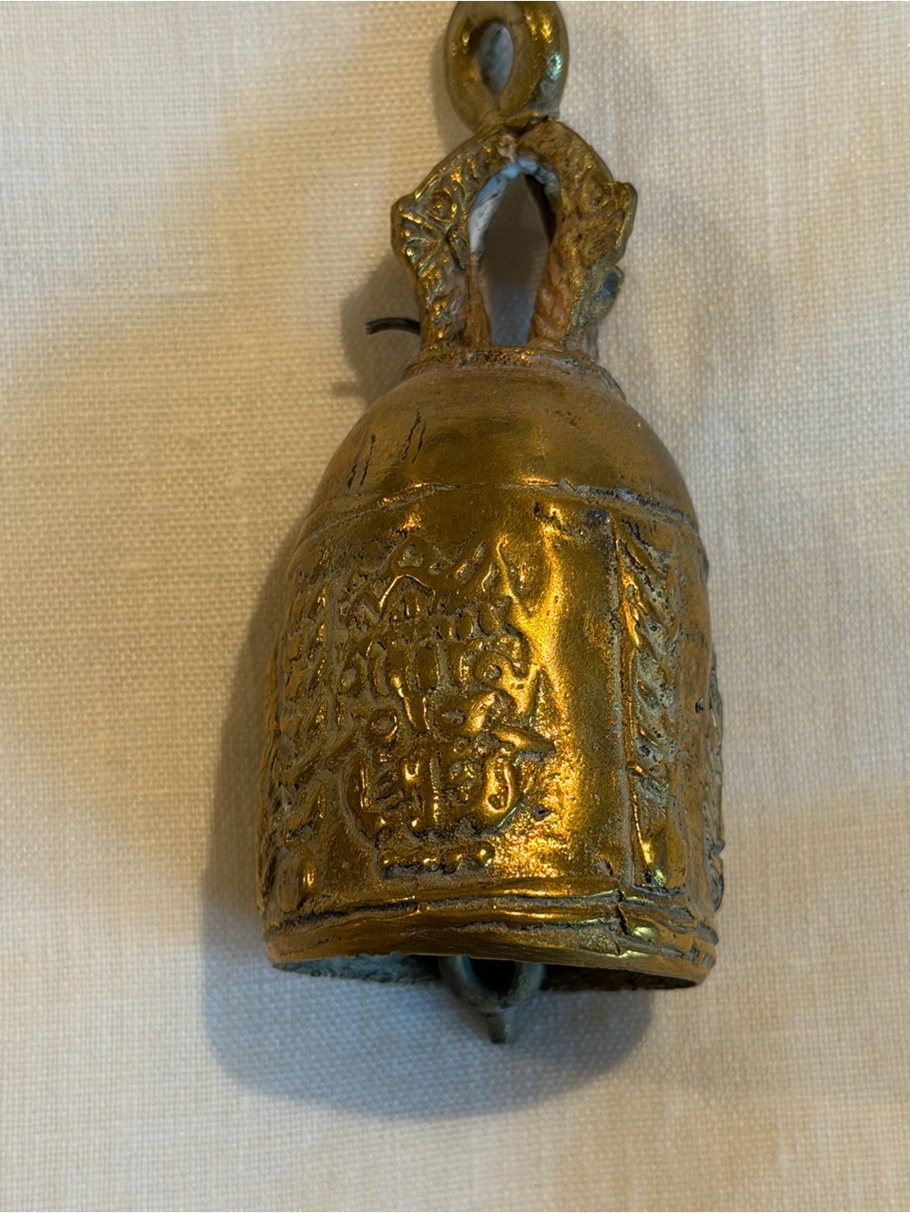 Vintage Brass Asian Prayer Bell Thailand